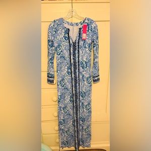 Amazing deal! NWT Lilly Pulitzer Turtley Awesome maxi in blue peri